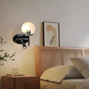 إضاءة جدارية مودرن فضي E27