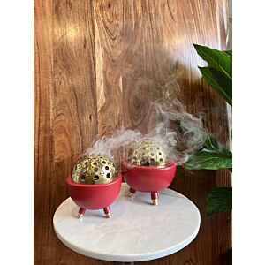 مبخرة رتان احمر - صغير