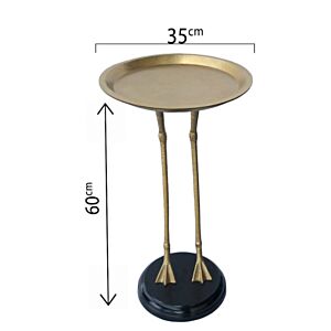 طاولة جانبية معدن ارجل عصفور لون ذهبي - جامايكا
