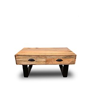 طاولة قهوة اندستيريل - لون خشبي