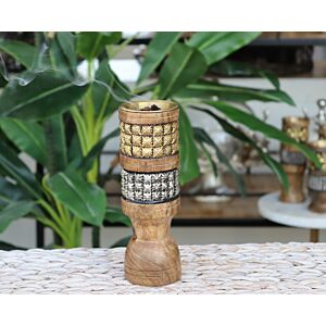 مبخرة  اندلوسية نقش مربعات كبير - بني