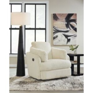 كرسي استرخاء هزاز دوار قابل للإمالة - ابيض