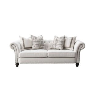 كنبة تشيسترفيلد 3 مقاعد - كريمي