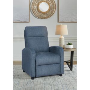 كرسي استرخاء مرتفع الساق مسك - ازرق