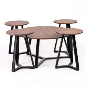 طقم طاولات قهوة وجانبية 5 قطع كوران