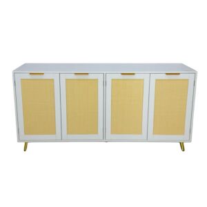 طاولة بوفيه جانبية خشب لون ابيض