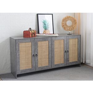 خزانة احذية 4 ابواب ايلي - رمادي