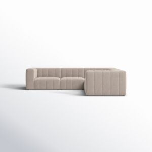 كنب زاوية هافن- 5 قطع - رمادي فاتح