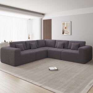 كنب زاوية بوكليه لافيتا - رمادي