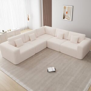 كنب زاوية بوكليه لافيتا - بيج