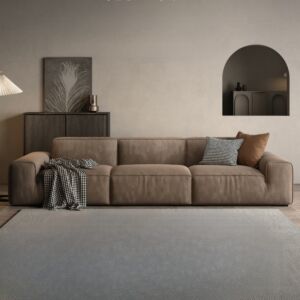 كنبة رباعية مخمل سيدرا - بني