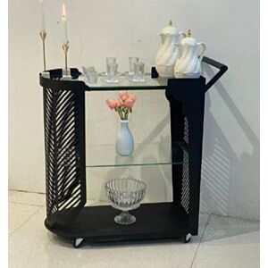 عربة تقديم ايكوايدج - 3 طوابق - اسود