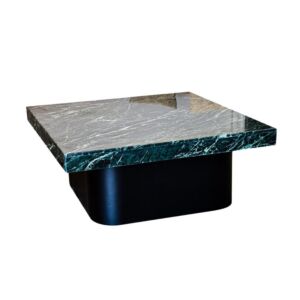 طاولة قهوة مربعة شايني - أزرق وأبيض