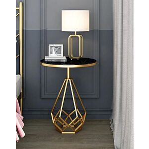 طاولة جانبية سونيا - اسود وذهبي