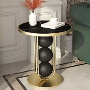 طاولة جانبية سوبريم - ذهبي واسود