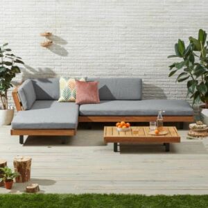 طقم جلسة خارجية رونايسا قطعتين رمادي