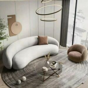 طقم كنب موني - بني وبيج