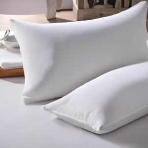 غطاء وسادة قطن مقاوم للماء 75×50 سم - ابيض