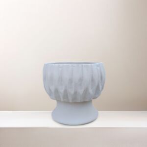 مركن زرع مع حامل كوستا - ابيض