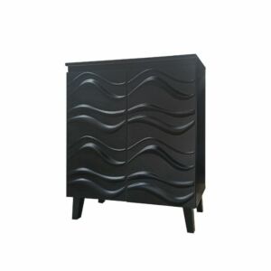 خزانة احذية بابين روي 76 سم - اسود