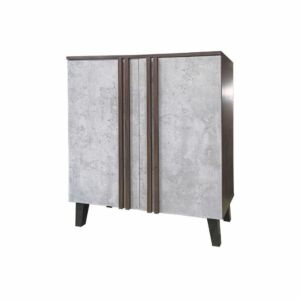 خزانة احذية بابين روشين 80 سم - بني ورمادي