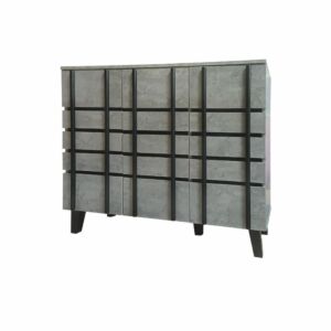 خزانة احذية 3 ابواب رومو 100 سم - رمادي