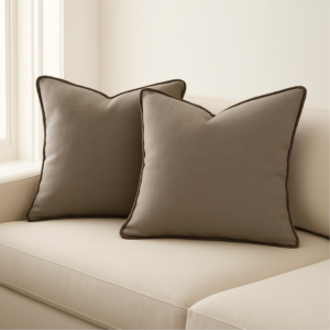 غطاء وسادة ديكور بدون حشوة سادة روبين - رمادي