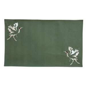 قاعدة صحون مطرزة اريا - اخضر ومتعدد الالوان