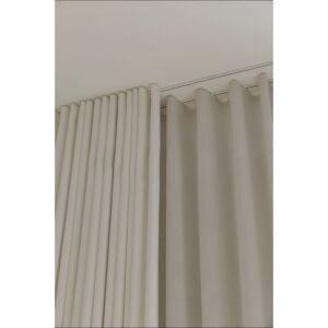 ستائر ويفي خطين بلاك اوت وشيفون - 250x300 سم - ابيض