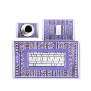 طقم سجاد مكتبي خزامي 3 قطع بملمس ناعم وقاعدة مانعة للانزلاق