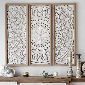 لوحة جدارية خشب كلاسيك 3 قطع - ليزك