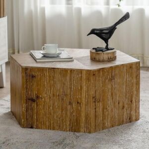 طاولة قهوة خشب سداسية