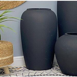 فازة فخار وسط ستورا - اسود