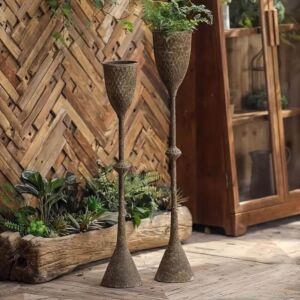 فازة ارضية معدنية - طقم من قطعتين