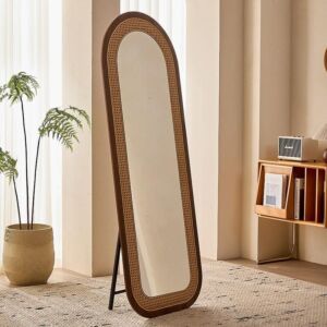 مرآة ارضية طويلة 160 سم لوغانا - بني
