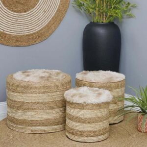 طقم 3 قطع بف خوص و فرو