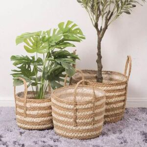 طقم سلال خوص بوهيمي 3 قطع