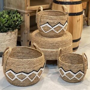 طقم سلال خوص بوهيمي 3 قطع روفانو