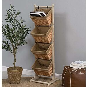 ستاند تنظيم خشب سلال خوص من جاردو