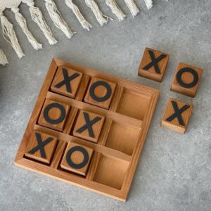  تحفة ديكور لعبة اكس او خشب - وسط