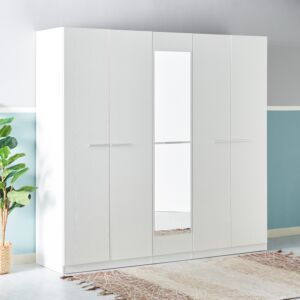 خزانة ملابس 5 أبواب بمرآة - فرانكفورت