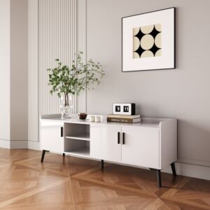 طاولة تلفزيون 150 سم سطح حجر ملبد 65 بوصة مارويل