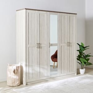 دولاب ملابس 5 أبواب بمرآة من أنجيليك