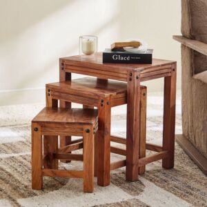 طقم طاولات متداخلة من آريا - 3 قطع