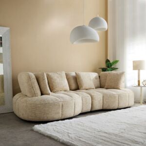 كنبة رباعية مع 4 وسائد ومسند ظهر قابل للتعديل من هافانا