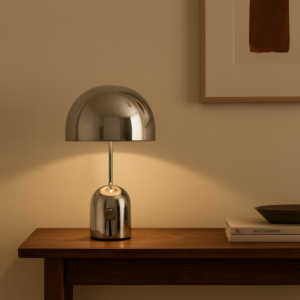 ابجورة طاولة كروم قبة معدن