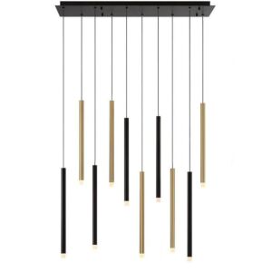 انارة معلقة 10 تيوبات - ذهبي وأسود