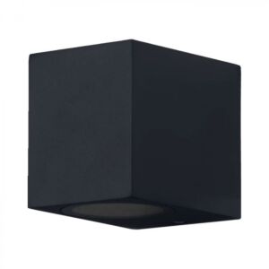 اضاءة جدارية خارجية داون مربع - اسود