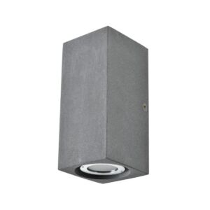 اضاءة جدارية اب داون مربع اسمنت - رمادي