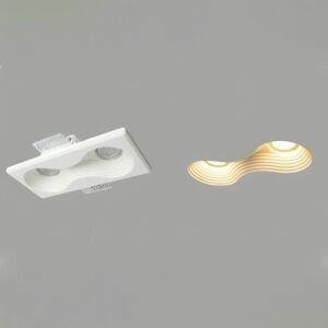 كشاف سبوت جبس دفن مجوز منحني - أبيض